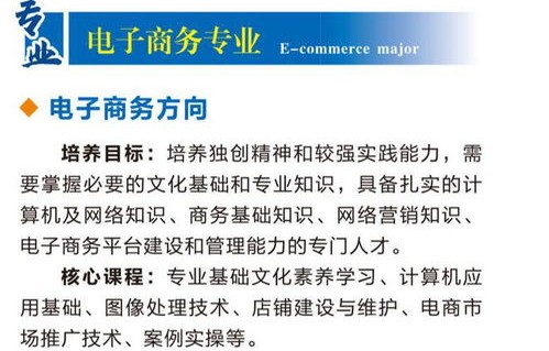 单招电子商务报什么专业