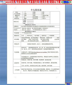 电子商务专业技能简历